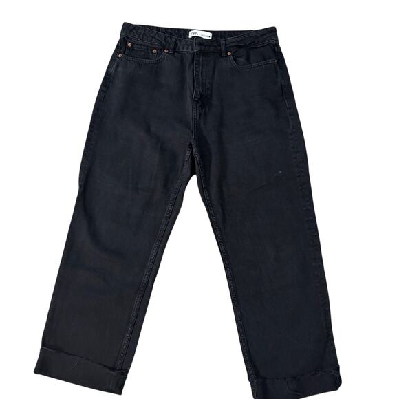 Zara Dark Relaxed Jeans - Size 10 - Picture 1 of 3